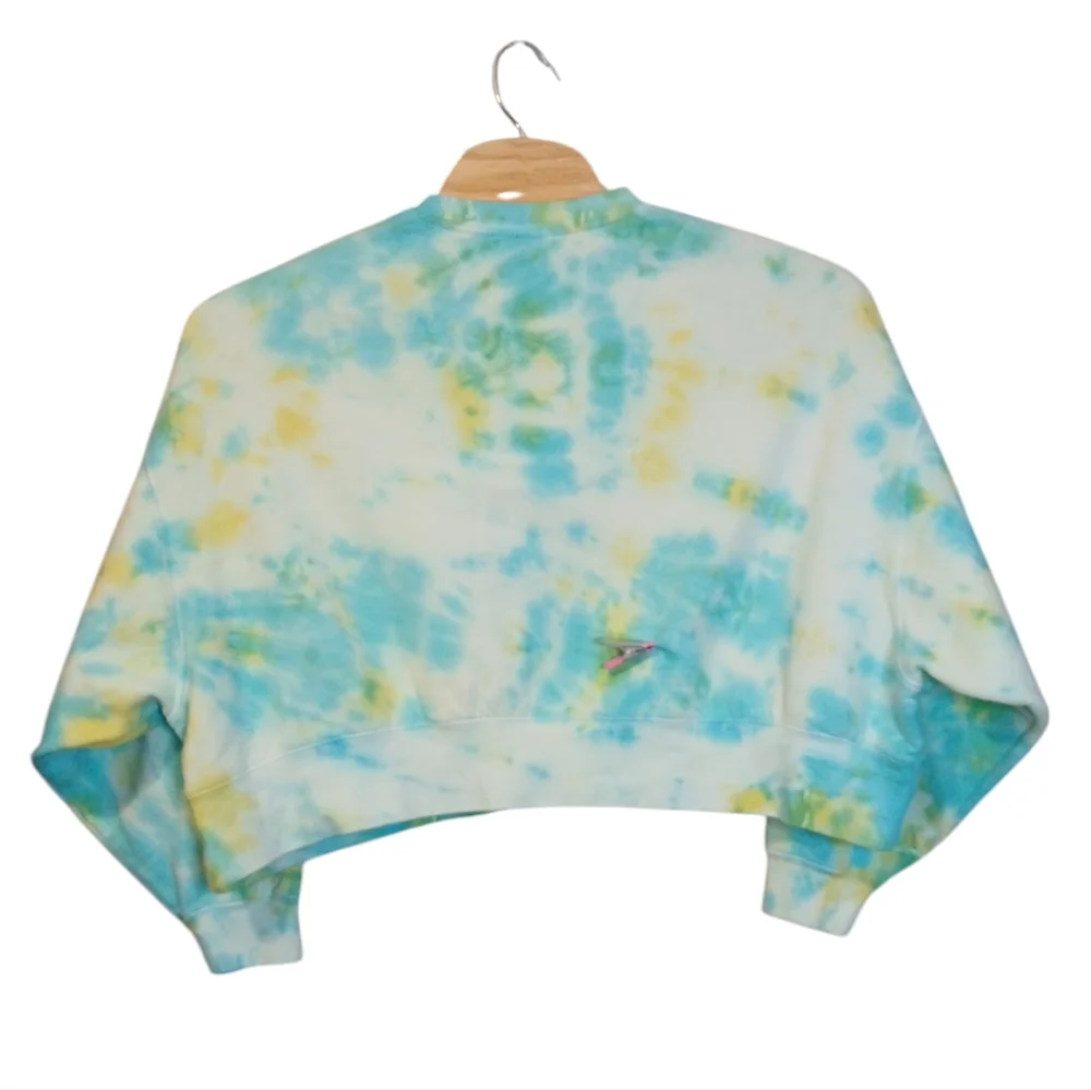 Nike‎ Oversized Cropped Tye-Dye Fleeced Sweatshirt size Large